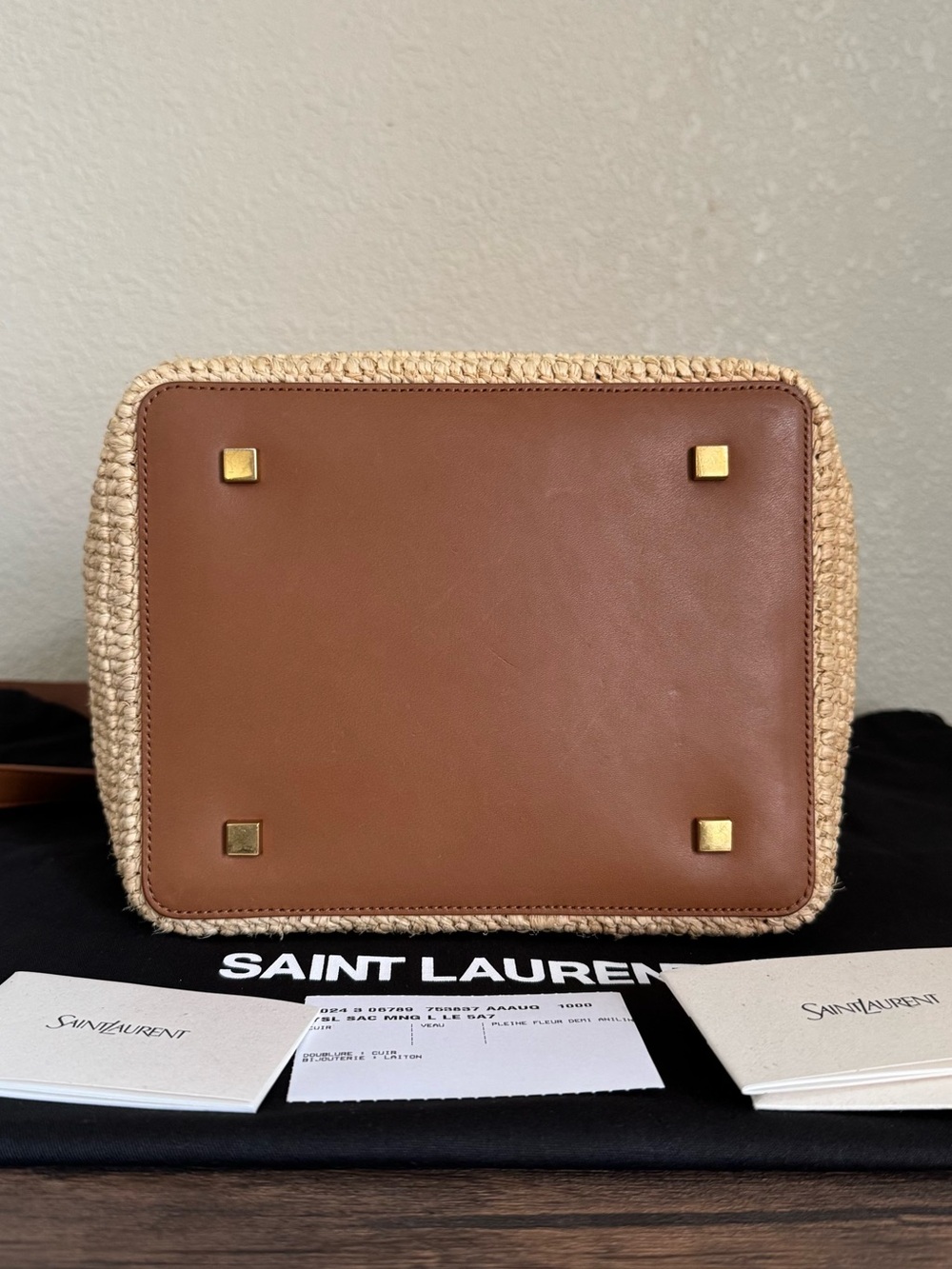 SAINT LAURENT Raffia Le 37 Two Way Bag - Picture 10 of 11